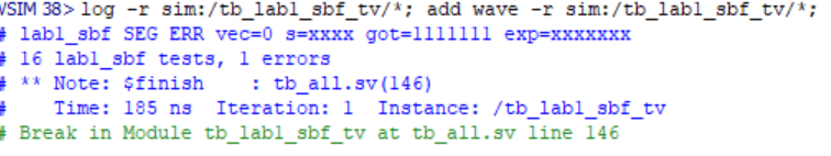 16 tests, 1 error; explained as expected-X vs resolved-1 mismatch.
